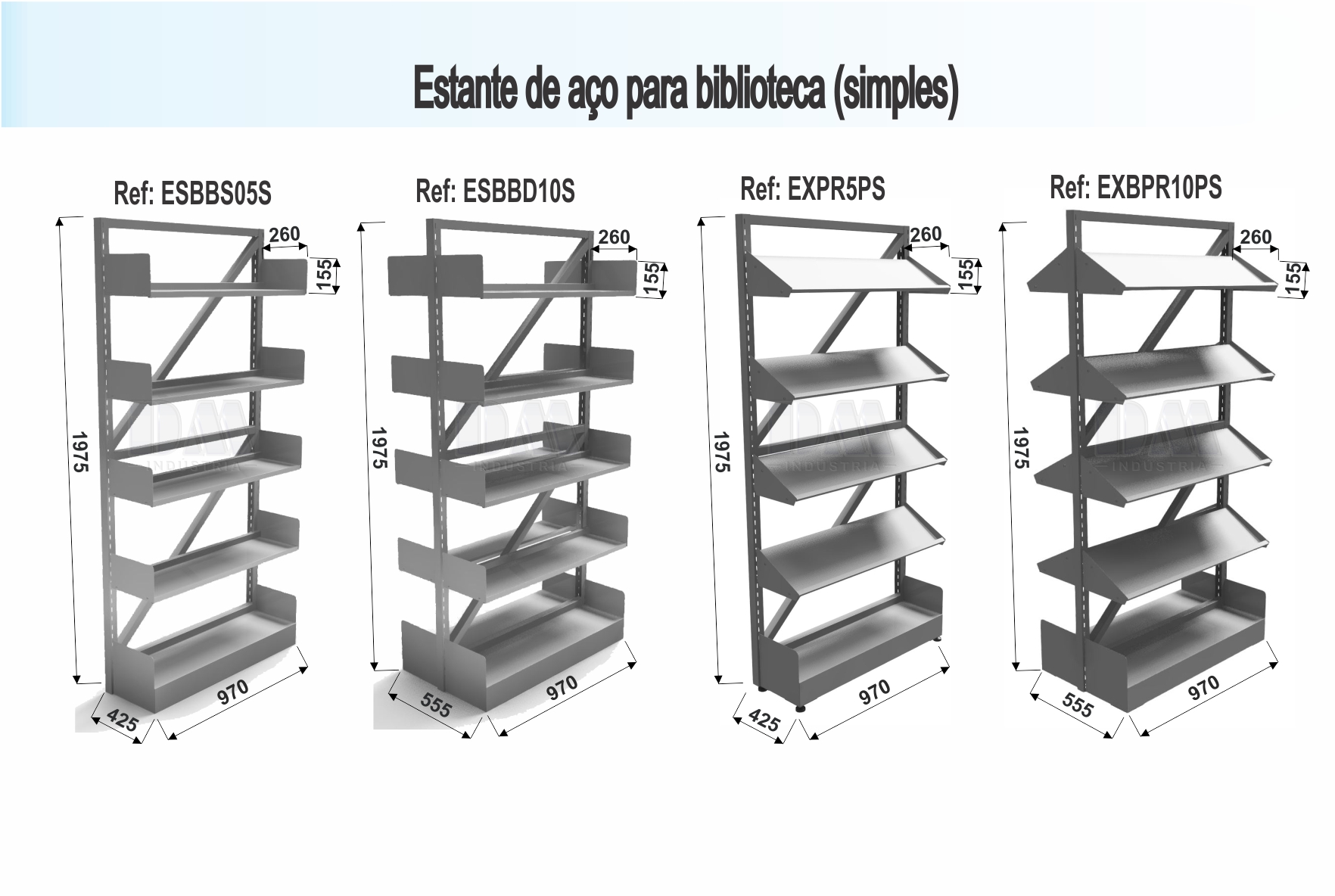 Estante biblioteca e revista simples